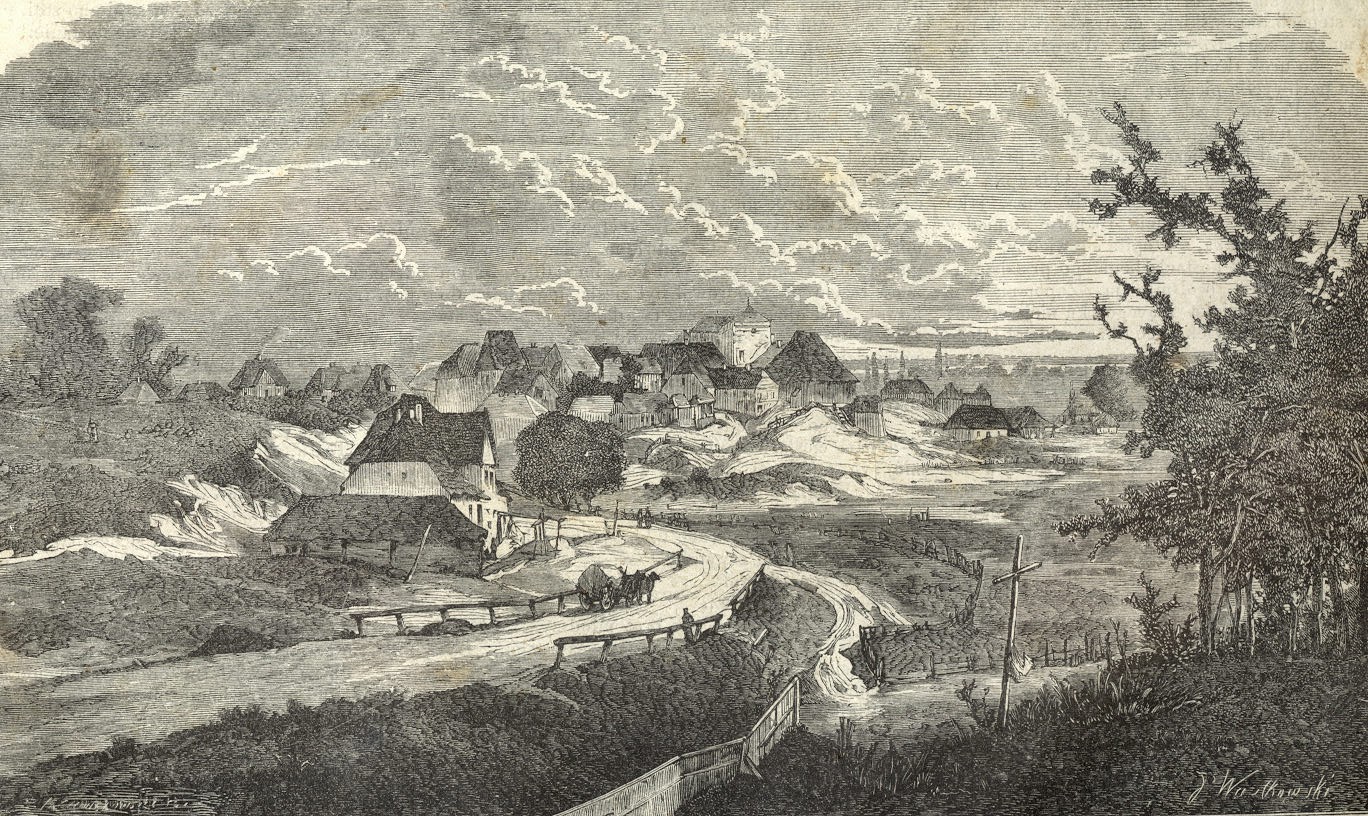Ostrowiec drawing by Wastkowski 1872 