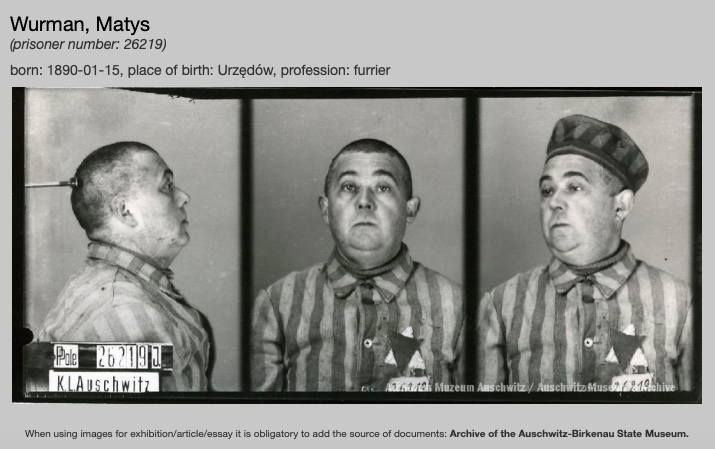 Matys Wurman Auschwitz copy