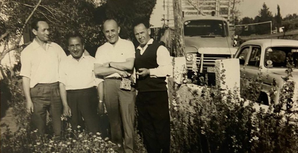  Left to Right: Chaskiel Korenwasser (Charles Corrin), Efraim Rosenberg,  Sam Korenwasser, Unknown